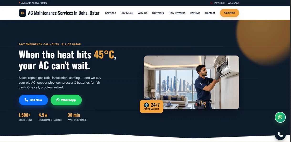 AC Service Doha — HVAC service marketing site