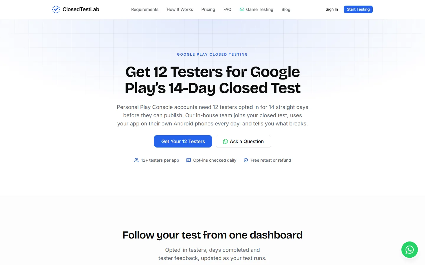 ClosedTestLab: Google Play closed testing service